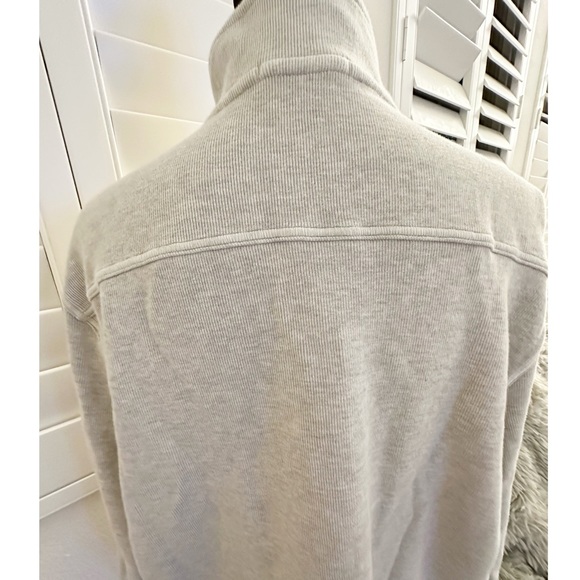 Tommy Bahama Antigua Cove Half Zip Color is Zinc Gray Heather 100% Cotton Large - Picture 7 of 11